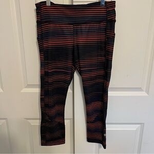 Lululemon Leggings 6 Pace Rival Crop Luxtreme Twisted Dune Red Black Pants Run